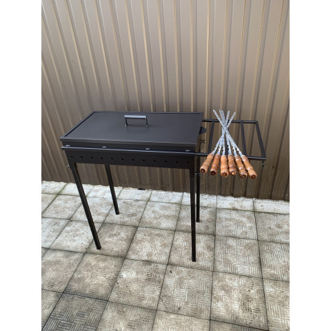 Мангал "Стандарт" на 12 шампурів 4 мм з кришкою SteelGrill Standard 12