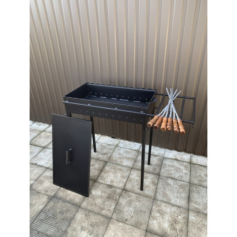 Мангал "Стандарт" на 12 шампурів 4 мм з кришкою SteelGrill Standard 12